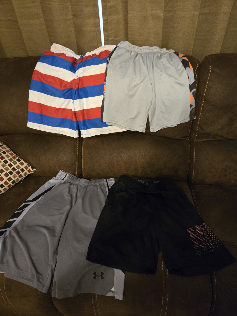 Under Armour & Nike Boys Gray Athletic Shorts - Lightweight Performance